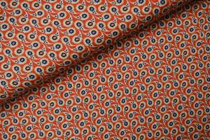 Davina Flower Viscose Oranje