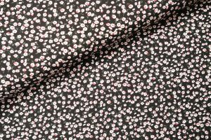Emma Flower Viscose Zwart