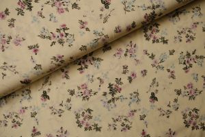 Mia Flower Viscose Geel 