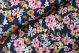 Dana Flower Viscose Navy 